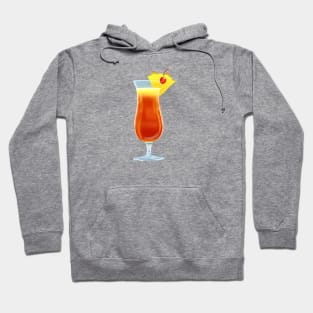 Tropical cocktail with cherry and pineapple Hoodie